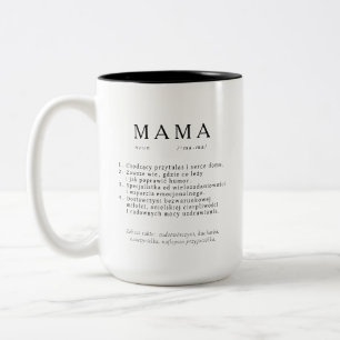 Taza Bicolor Regalo de Mamá polaco - MAMA Enorme definición
