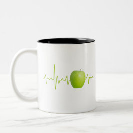 Taza Bicolor Regalo de manzanas de latido para personas sanas