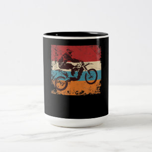 Taza Bicolor Regalo De Motocross Vintage De Guay Para Los Amant