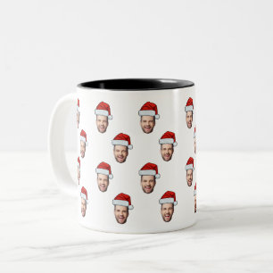 Taza Bicolor Regalo de Navidades de personalizado Face Photo Sa