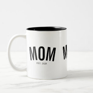 Taza Bicolor Regalo de nueva mamá establecido por mamá