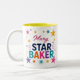 Taza Bicolor Regalo de panadería personalizado con nombre de es