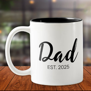 Taza Bicolor Regalo de Papá Nuevo Papá Establecido