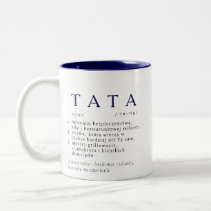 Taza Bicolor Regalo de papá polaco - definición de TATA