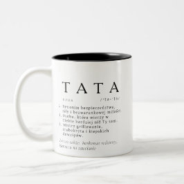 Taza Bicolor Regalo de papá polaco - definición de TATA