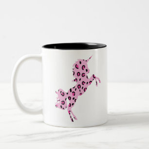 Taza Bicolor Regalo de patrón de patrón de piel de leopardo de