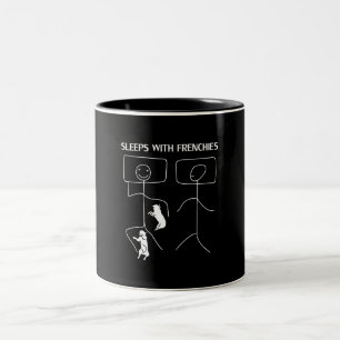 Taza Bicolor Regalo de perro Dormiciones con francés