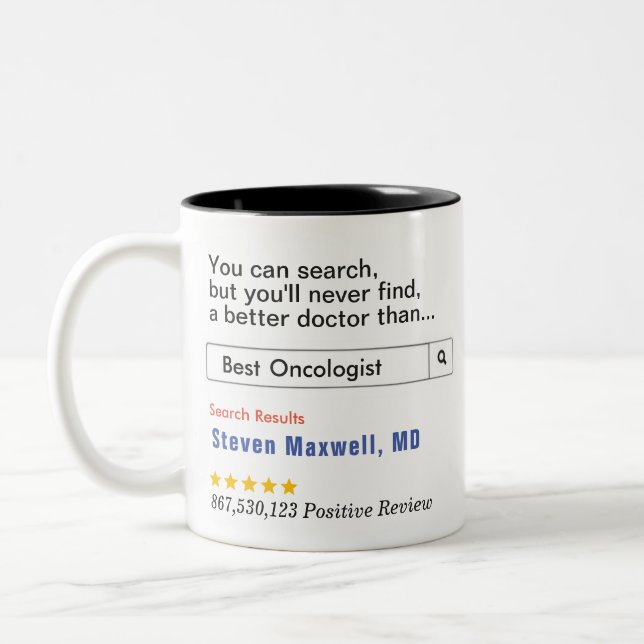 Taza Bicolor Regalo de Personalizado oncólogo (Izquierda)