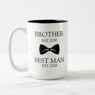 Taza Bicolor Regalo de propuesta de padrino para hermano grooms