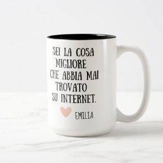 Taza Bicolor Regalo de San Valentín para el novio, mug para él