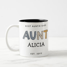 Taza Bicolor Regalo de tía personalizado a la mejor tía que hay