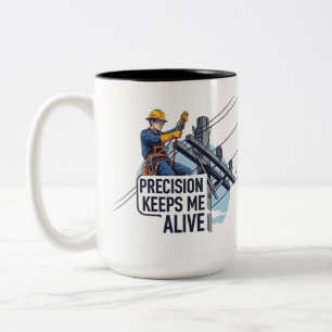 Taza Bicolor Regalo de trabajador de servicios públicos profesi