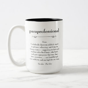 Taza Bicolor regalo de valoración de definición paraprofesional