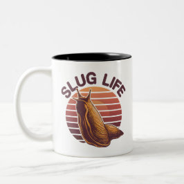Taza Bicolor Regalo De Vintage De Pun De Slug Life Funny Para L