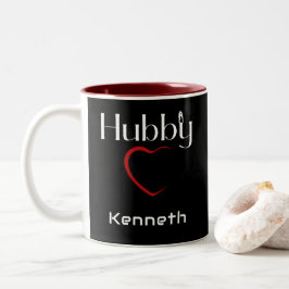 Taza Bicolor Regalo del aniversario de la pareja de Bodas Hubby