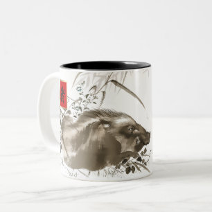 Taza Bicolor Regalo del año del Personalizado de cerdo chino