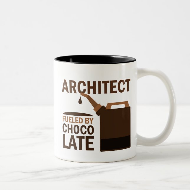 Taza Bicolor Regalo del arquitecto (divertido) (Derecha)
