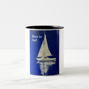 Taza Bicolor Regalo del barco de vela
