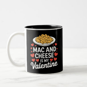 Taza Bicolor Regalo del Día de San Valentín de Macarrones con Q