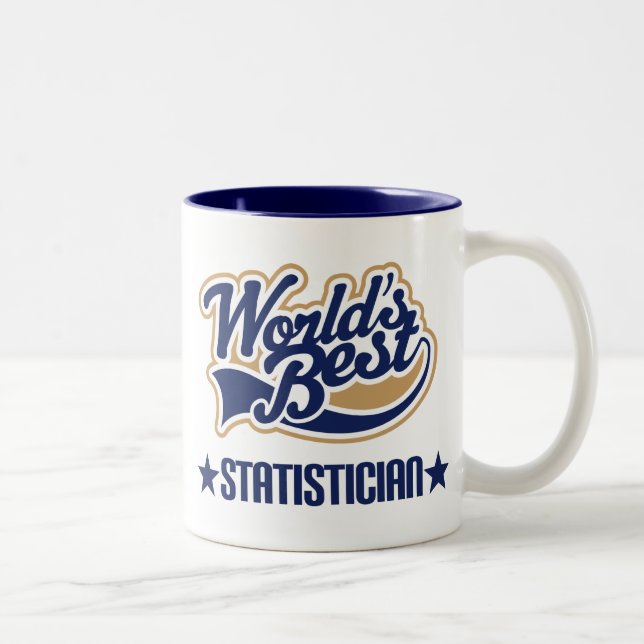 Taza Bicolor Regalo del estadístico (mundos mejores) (Derecha)