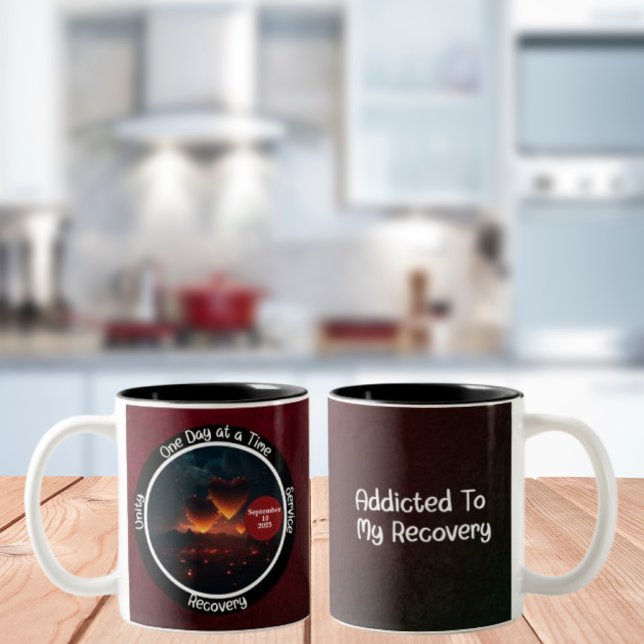 Taza Bicolor Regalo del hito de recuperación de personalizados  (Subido por el creador)