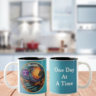 Taza Bicolor Regalo del hito de recuperación de personalizados 