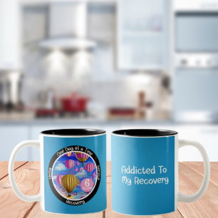 Taza Bicolor Regalo del hito de recuperación de personalizados