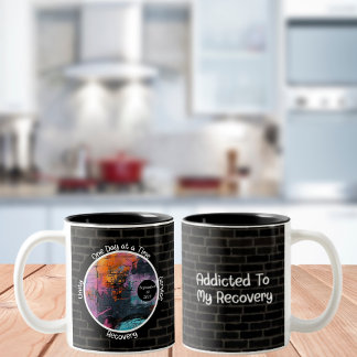 Taza Bicolor Regalo del hito de recuperación del Personalizado