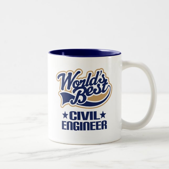 Taza Bicolor Regalo del ingeniero civil (Derecha)