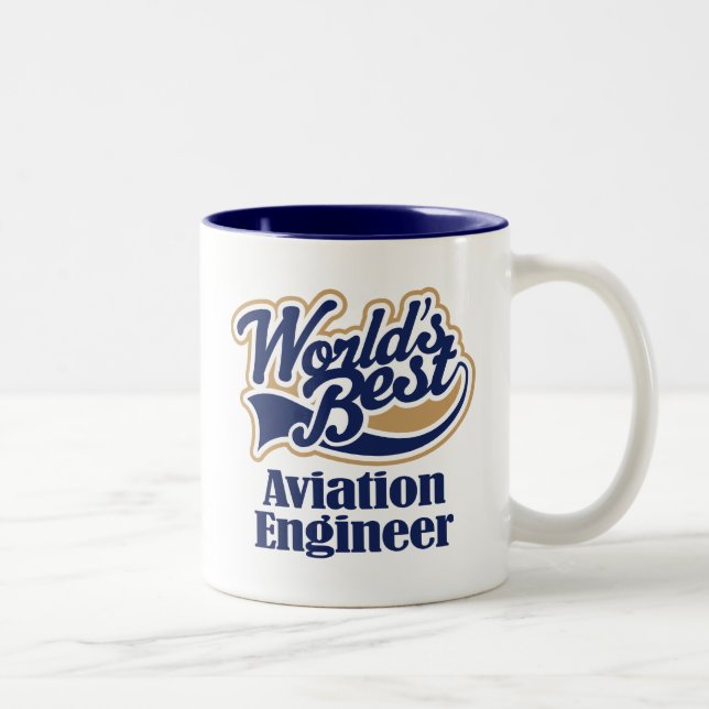 Taza Bicolor Regalo del ingeniero de aviación (Derecha)