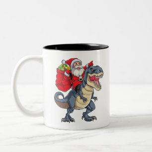 Taza Bicolor Regalo del navidad de la camiseta del rex del