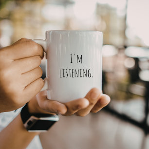 Taza Bicolor Regalo Divertido Buen Oyente