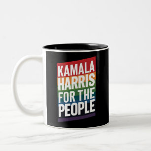 Taza Bicolor Regalo divertido de Kamala Harris para orgullo gay