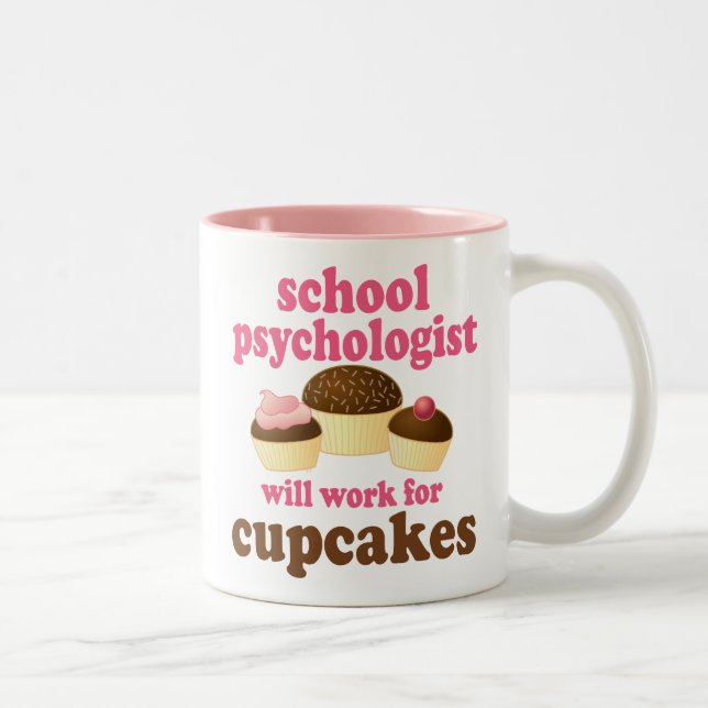 Taza Bicolor Regalo (divertido) del psicólogo de la escuela (Derecha)
