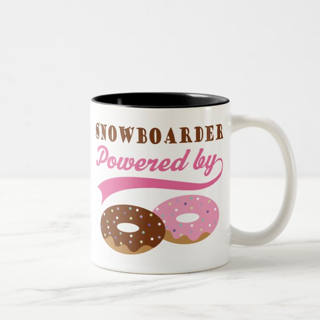 Taza Bicolor Regalo divertido del Snowboarder (Derecha)