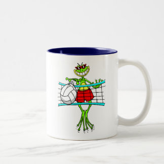Taza Bicolor Regalo divertido del voleibol