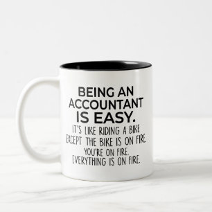 Taza Bicolor Regalo divertido para contadores, Ser contador es 