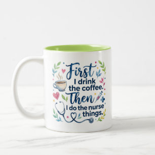 Taza Bicolor Regalo divertido para enfermera amante para enferm