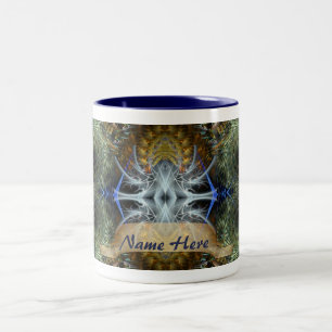 Taza Bicolor Regalo fractal "Sunnia" Art Mug