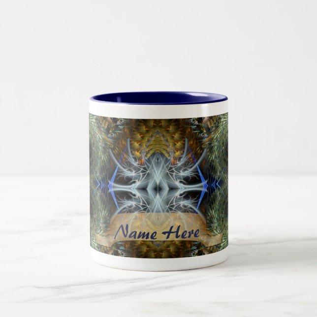 Taza Bicolor Regalo fractal "Sunnia" Art Mug (Centro)