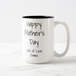 Taza Bicolor Regalo minimalista del Día de la Madre a la Mejor 
