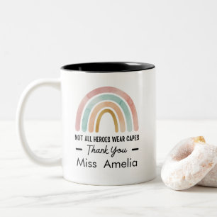 Taza Bicolor Regalo moderno de agradecimiento para maestros de 