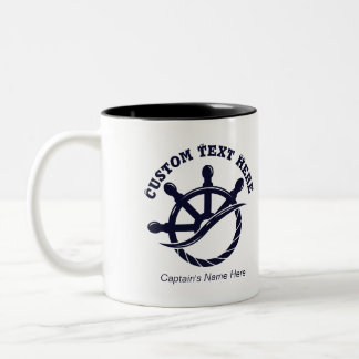 Taza Bicolor Regalo náutico personalizado para capitán de barco