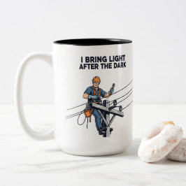 Taza Bicolor Regalo para electricista de restauración de tormen