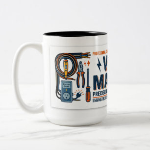 Taza Bicolor Regalo para electricistas Volt Master