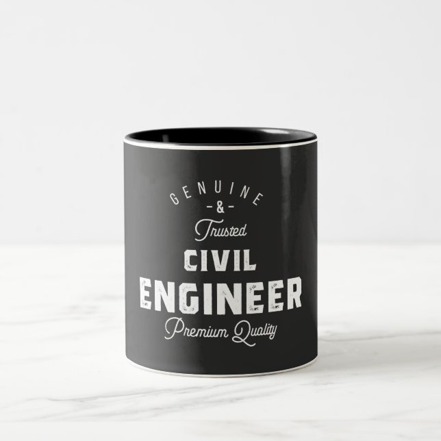 Taza Bicolor Regalo para Ingeniero Civil (Centro)