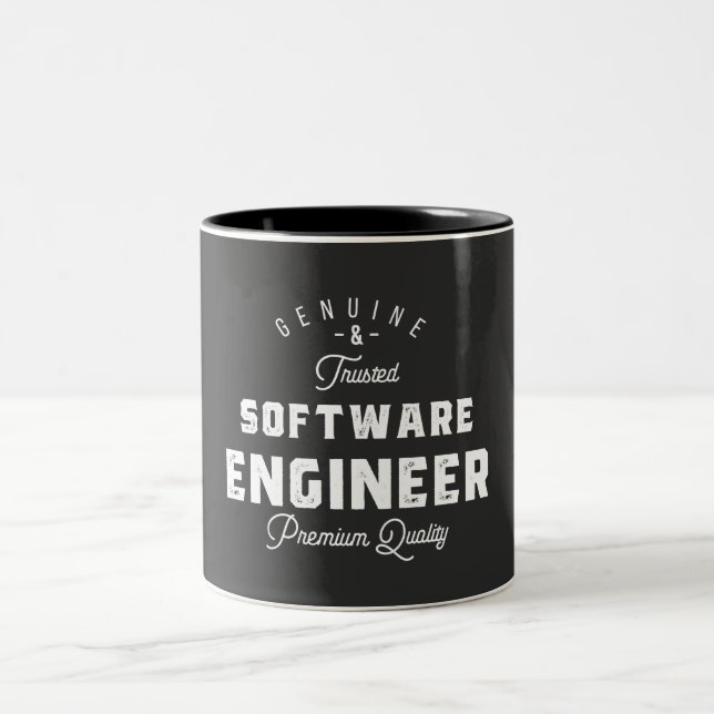 Taza Bicolor Regalo para Ingeniero de Software (Centro)