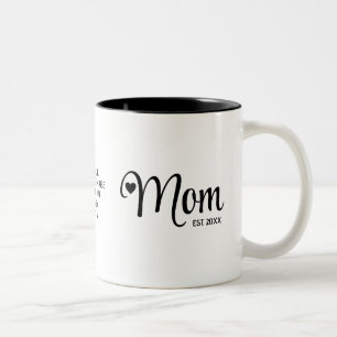 Taza Bicolor Regalo para madres con el guión simple establecido