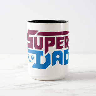 Taza Bicolor Regalo para Super Papá Gamer – Retro Adorable