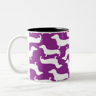 Taza Bicolor Regalo perfecto del modelo lindo del Dachshund